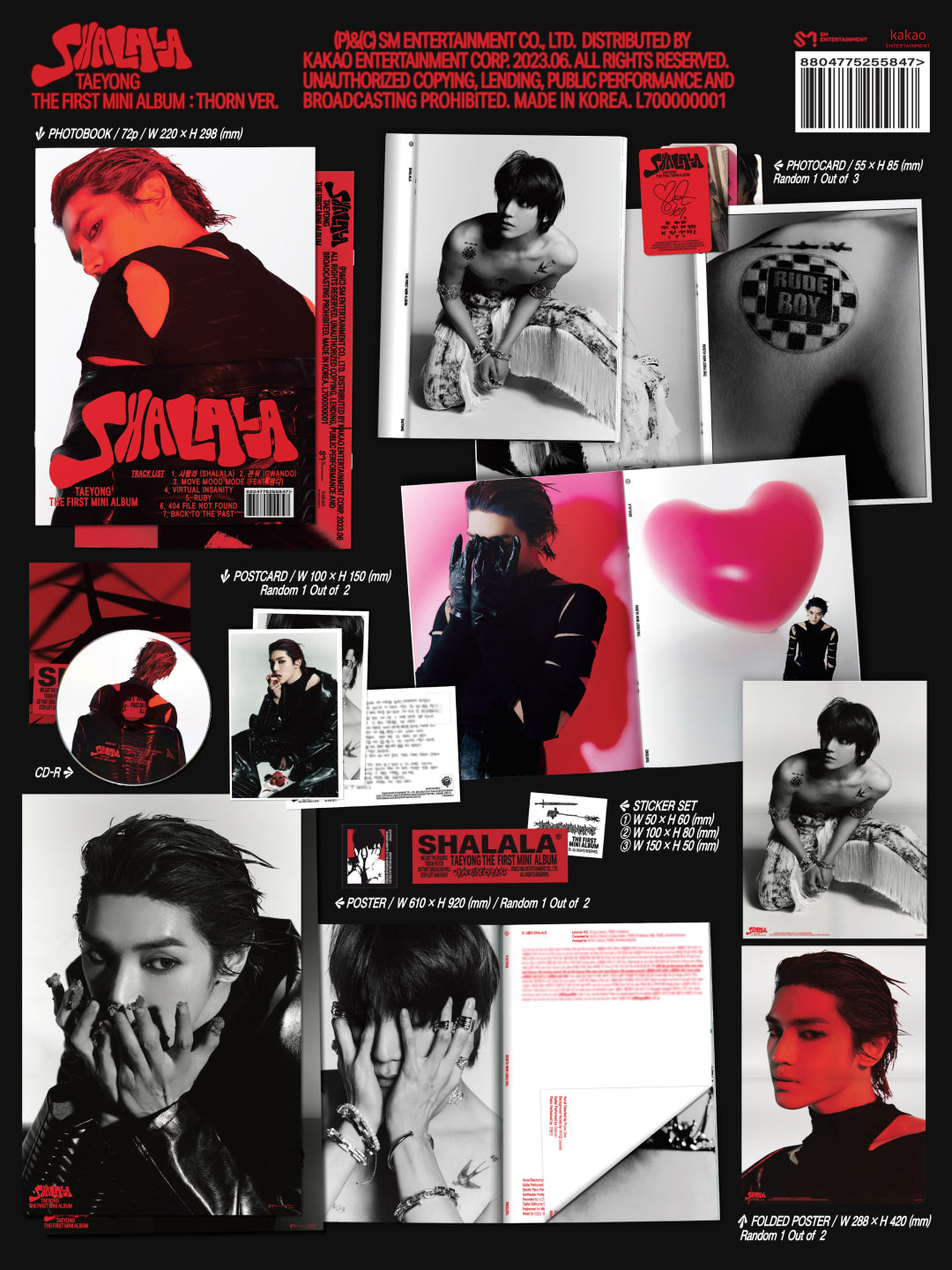 TAEYONG - SHALALA (1st Mini Album) Thorn Ver.