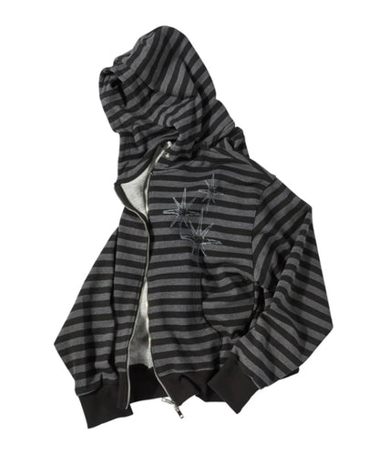 UNTITLED SEOUL - Starlight Stripe Zip-Up Hoodie (NCT WISH RIKU's Pick)