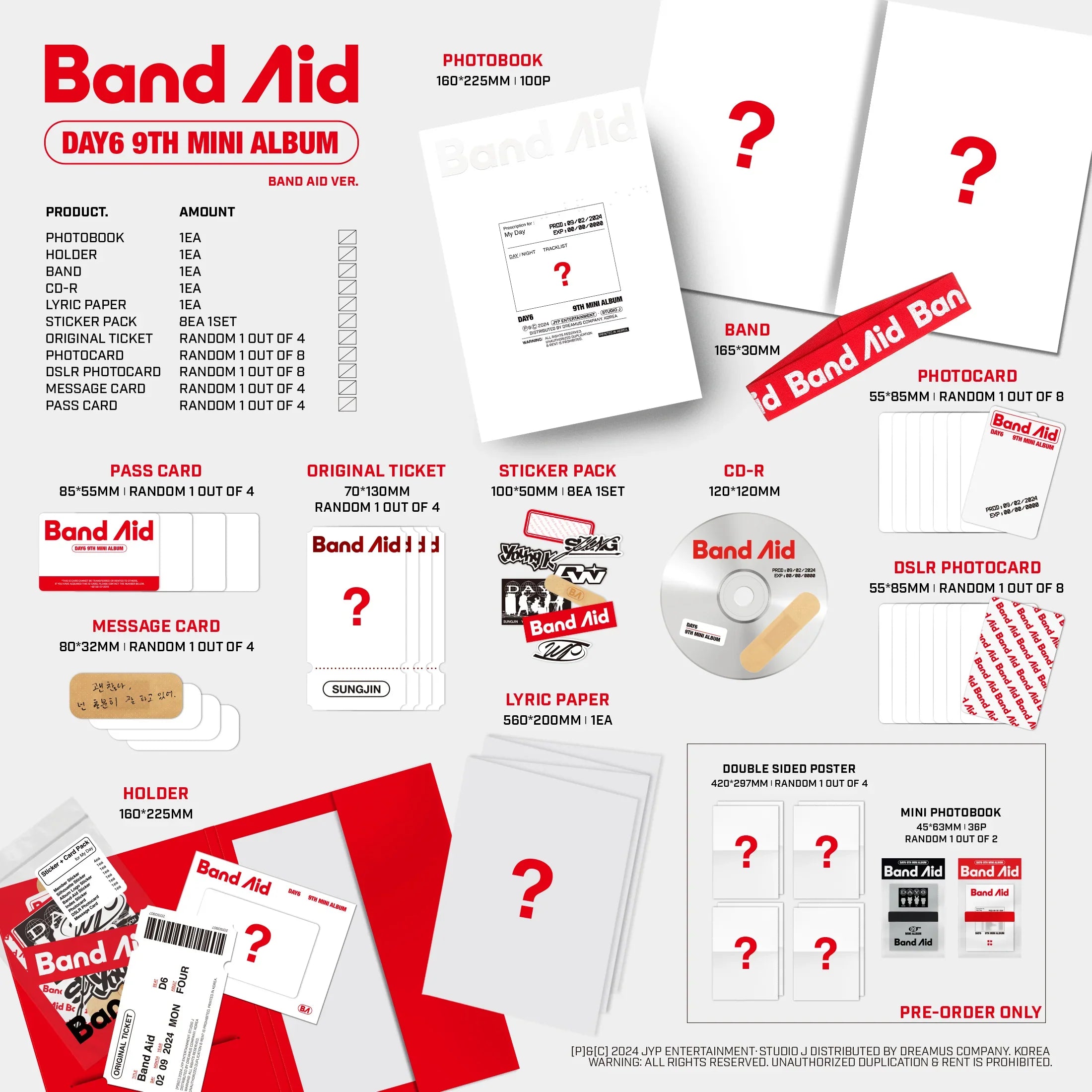 DAY6 - Band Aid (9th Mini Album) (Random Ver.)
