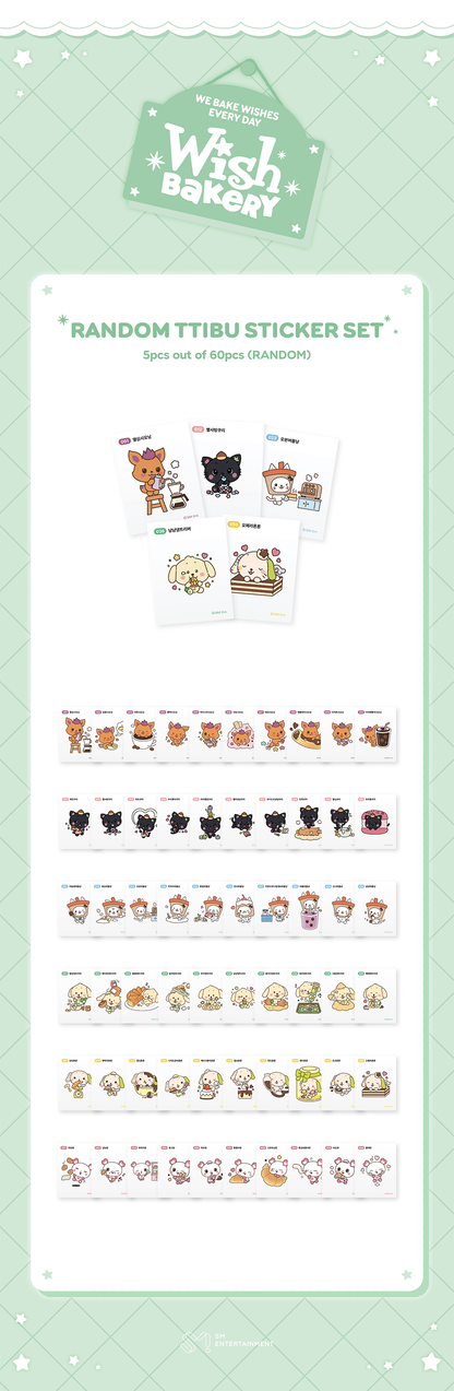 NCT WISH - 2026 Pop-Up 'WISH BAKERY' Random TTIBU Sticker Set