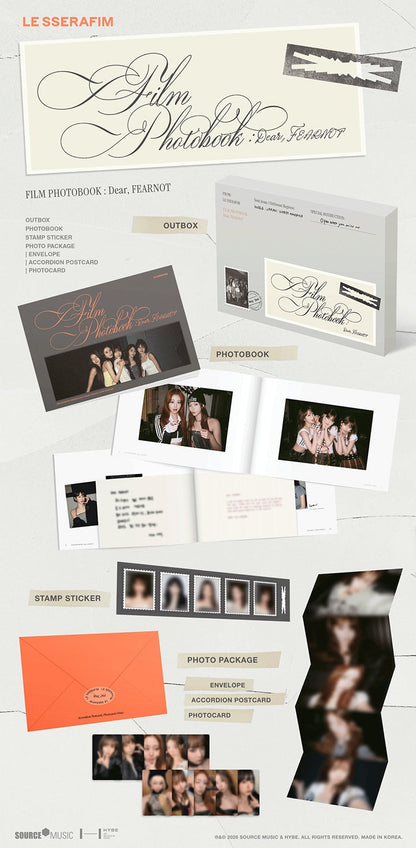 LE SSERAFIM - FILM Photobook : Dear, FEARNOT