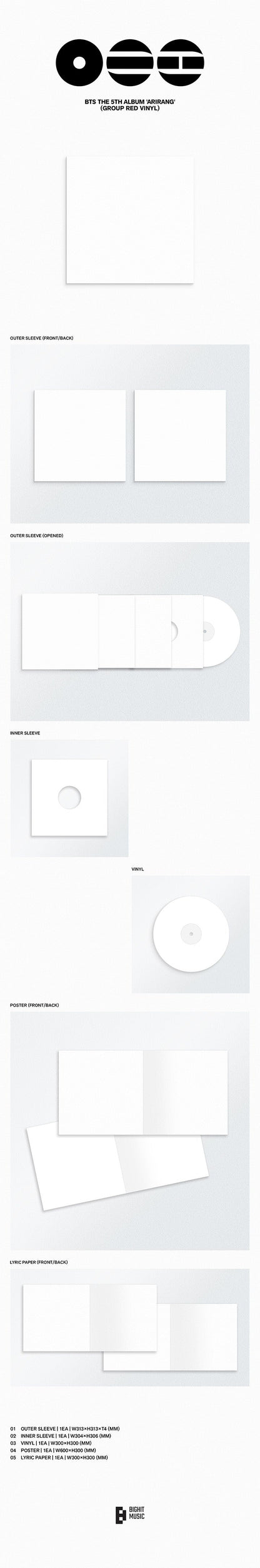 BTS - 5th Album *ARIRANG* (Standard Vinyl | Random Ver.) [Pre-Order]