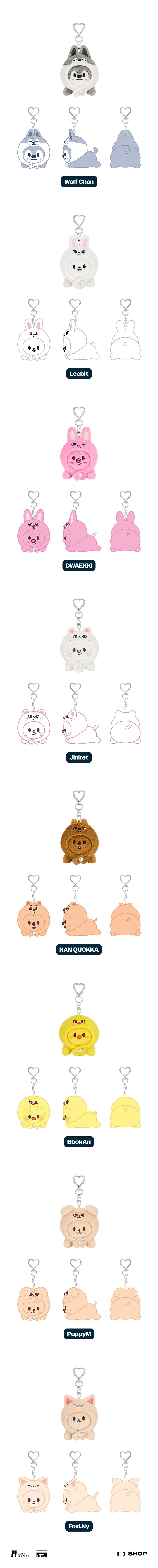 Stray Kids - [dominATE : celebrATE] SKZOO Keyring Lying Ver. [Wolf Chan]