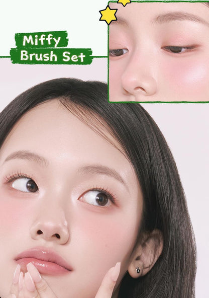 rom&nd X Miffy - Brush Set (5EA) + Tin Case
