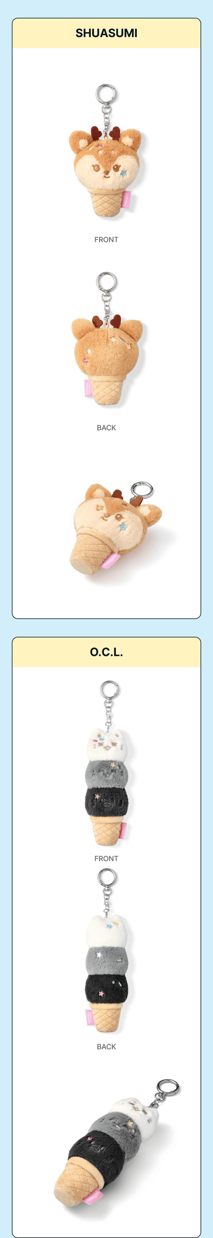 [PRE-ORDER] SEVENTEEN - MINITEEN Face Keyring (Ice Cream)