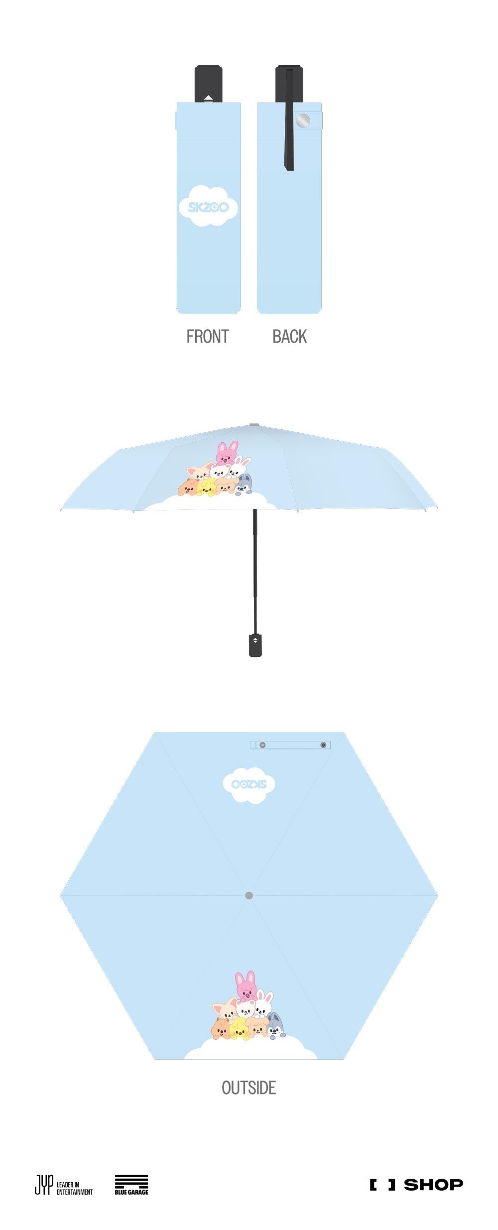 Stray Kids - [dominATE : celebrATE] SKZOO Folding Sun Umbrella [Pre-Order]