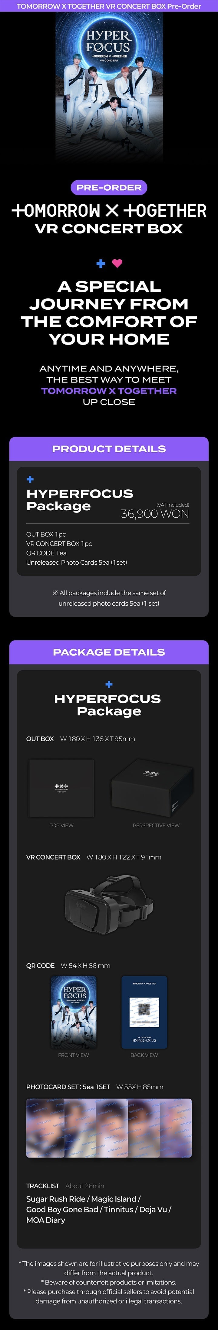 TOMORROW X TOGETHER - VR Concert Box HYPERFOCUS Package