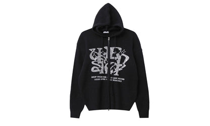 Huecloset - Lettering Hooded Zip-Up Knit (ATEEZ Wear)
