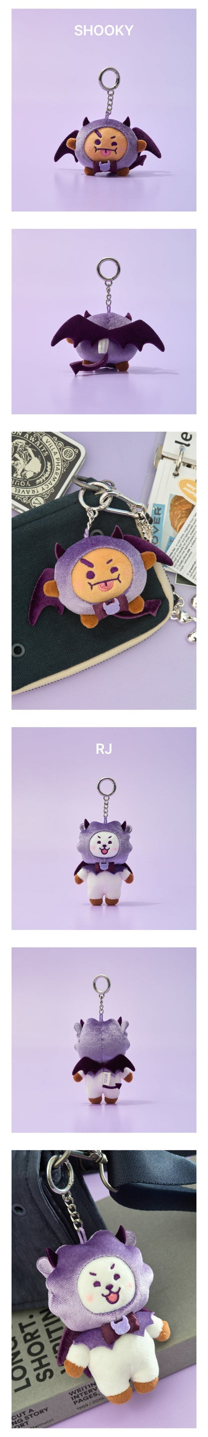 BT21 Angel & Villain Villain Plush Keyring