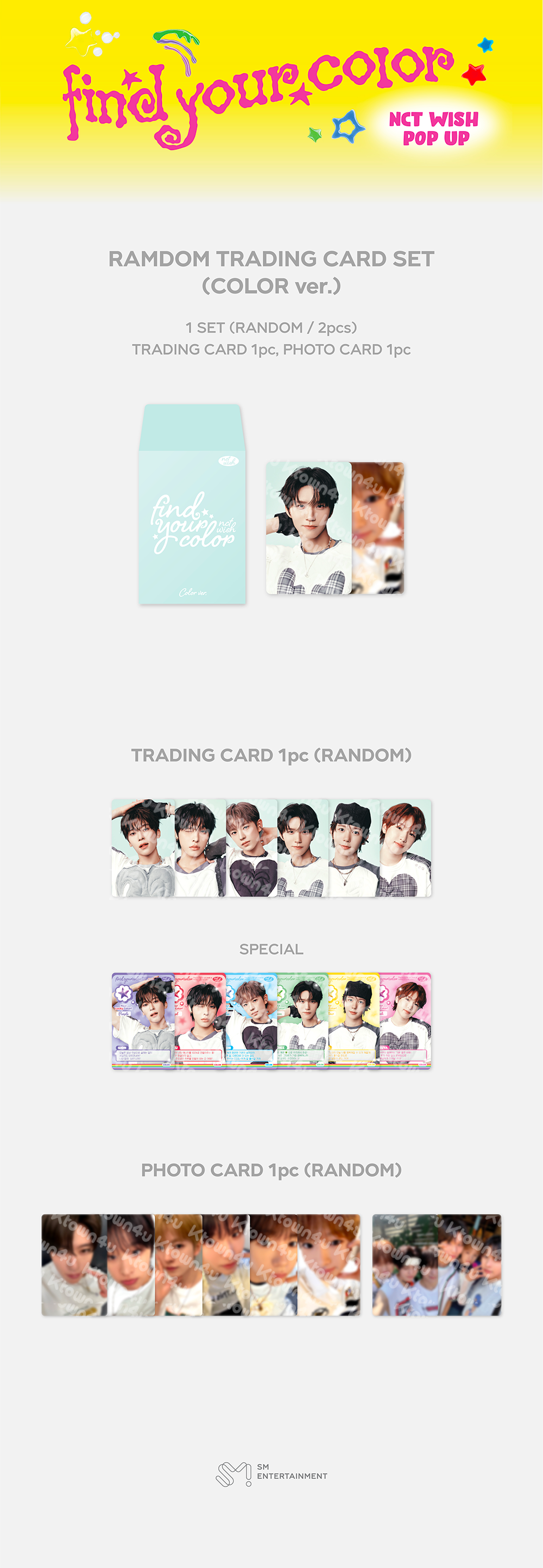 NCT WISH - FIND YOUR COLOR Random Trading Card Set [PRE-ORDER]