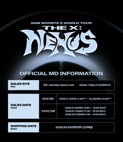 MONSTA X - [2026 WORLD TOUR THE X : NEXUS] Random Miniature Keyring [Pre‑Order]