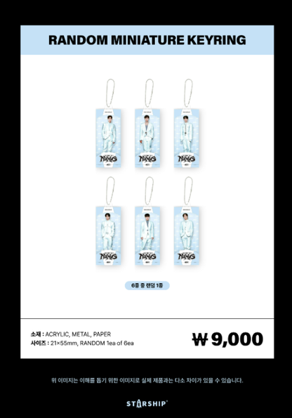 MONSTA X - [2026 WORLD TOUR THE X : NEXUS] Random Miniature Keyring [Pre‑Order]