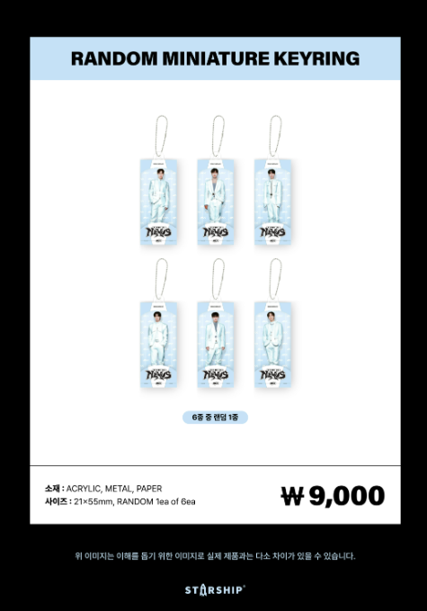MONSTA X - [2026 WORLD TOUR THE X : NEXUS] Random Miniature Keyring [Pre‑Order]