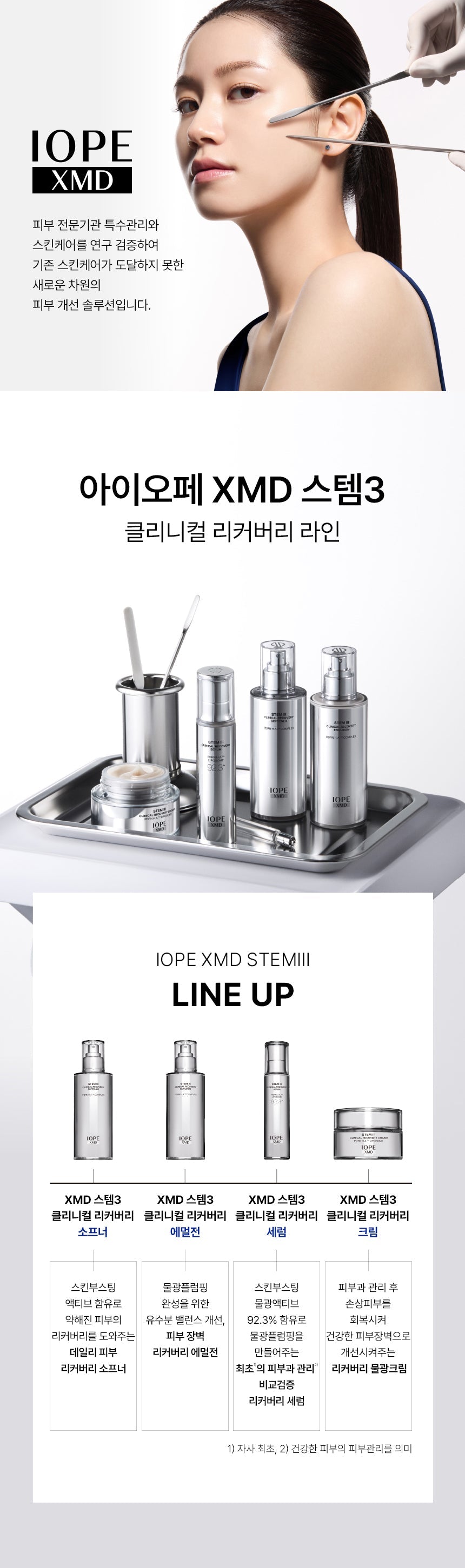 IOPE XMD Stem3 Clinical Recovery Serum 30ml [PDRN] (+Serum 5ml +Cream 5ml)