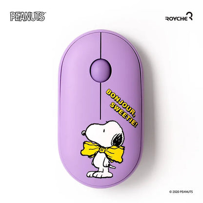 ROYCHE - Peanuts Snoopy Wireless Noise-Free Mouse - Violet