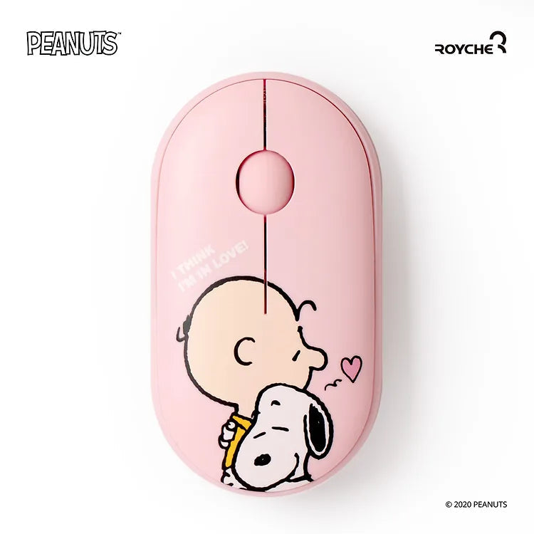 ROYCHE - Peanuts Snoopy Wireless Noise-Free Mouse - Pink