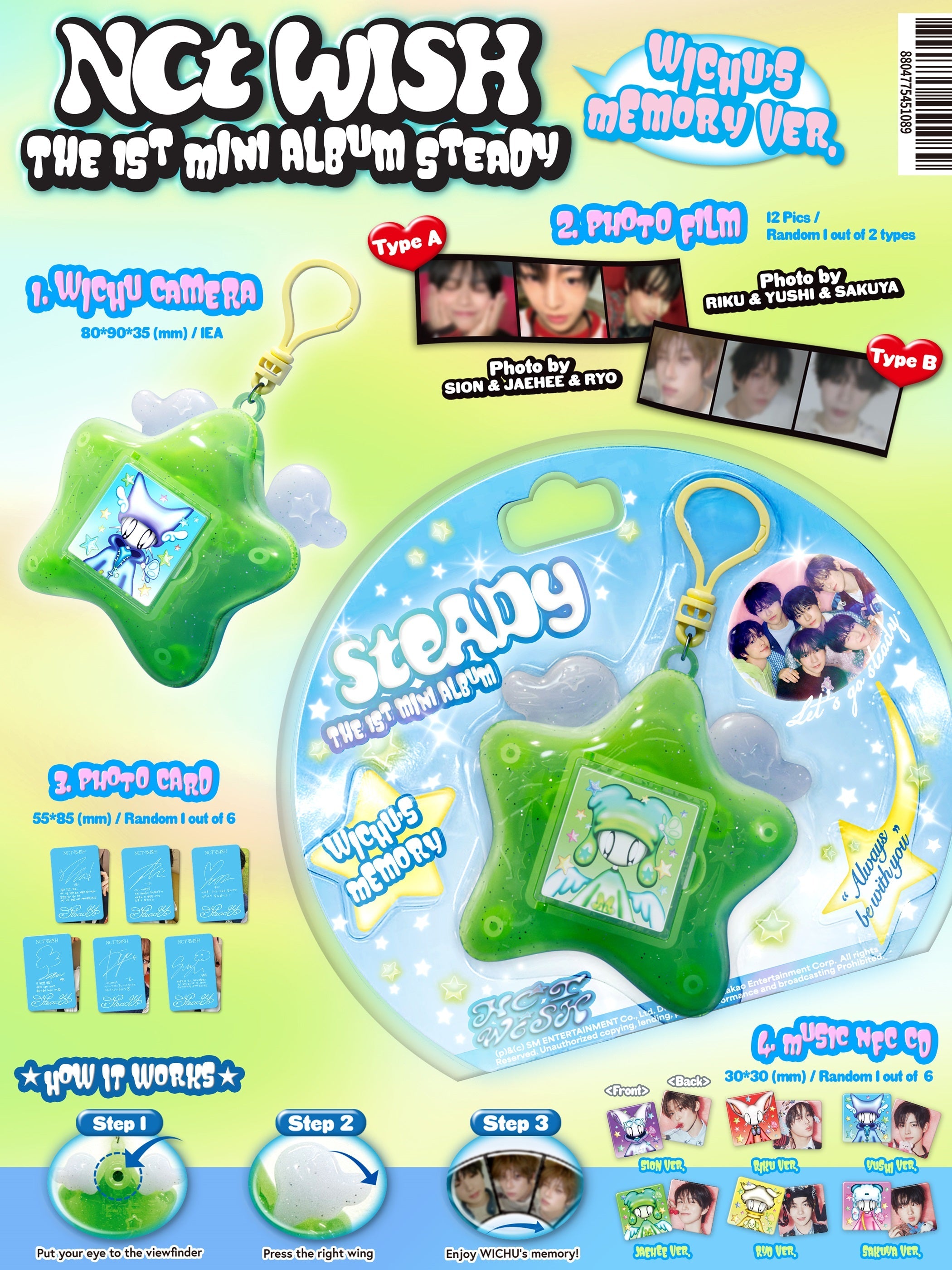 NCT WISH - Steady (1st Mini Album) Keyring Ver. (Smart Album)