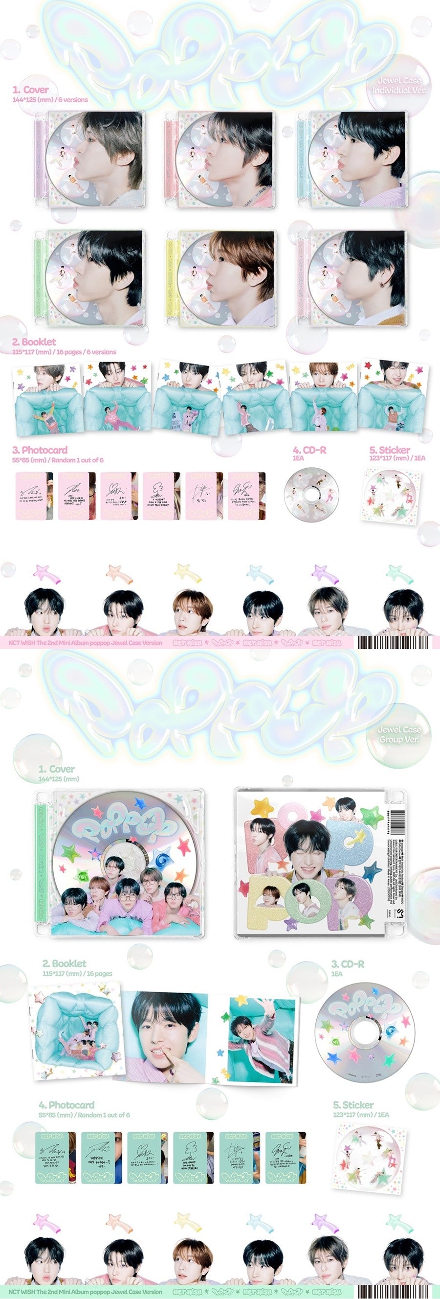 NCT WISH - poppop (2nd Mini Album) Jewel Case Ver.