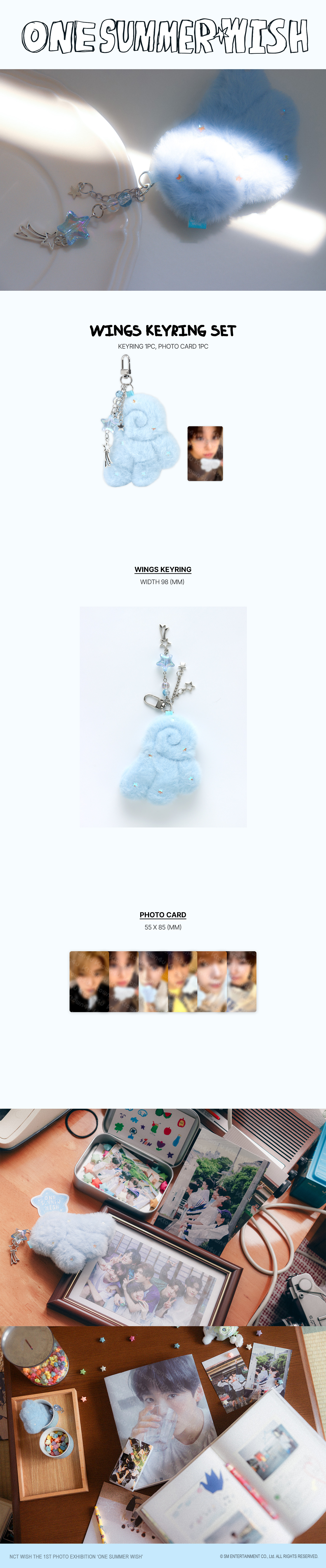 [Pre-Order] NCT WISH - ONE SUMMER WISH Wings Keyring Set