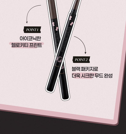 WAKEMAKE - Natural Hard Brow Pencil (1+1) (Hello Kitty Black Edition)