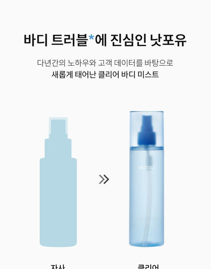 NOT4U - Clear Body Mist 200ml (+ Miniature 30ml + Eevee Waterproof Pouch) (Pokémon Collaboration)