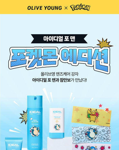 IDEAL FOR MEN - Fresh Oil Cut Sun Stick + Pokémon Cooling Patch 4ea (Pokémon Collaboration)