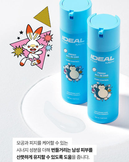 IDEAL FOR MEN - Fresh All-in-One 150ml + 50ml + Snorlax Mouse Wrist Rest (Pokémon Collaboration)