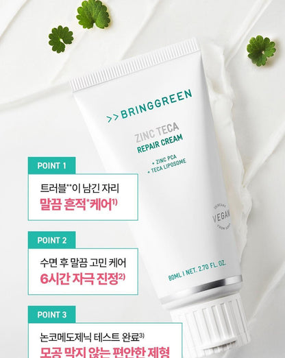 BRINGGREEN X ANKYUNGMANDOO - Zinc TECA Repair Cream 80ml