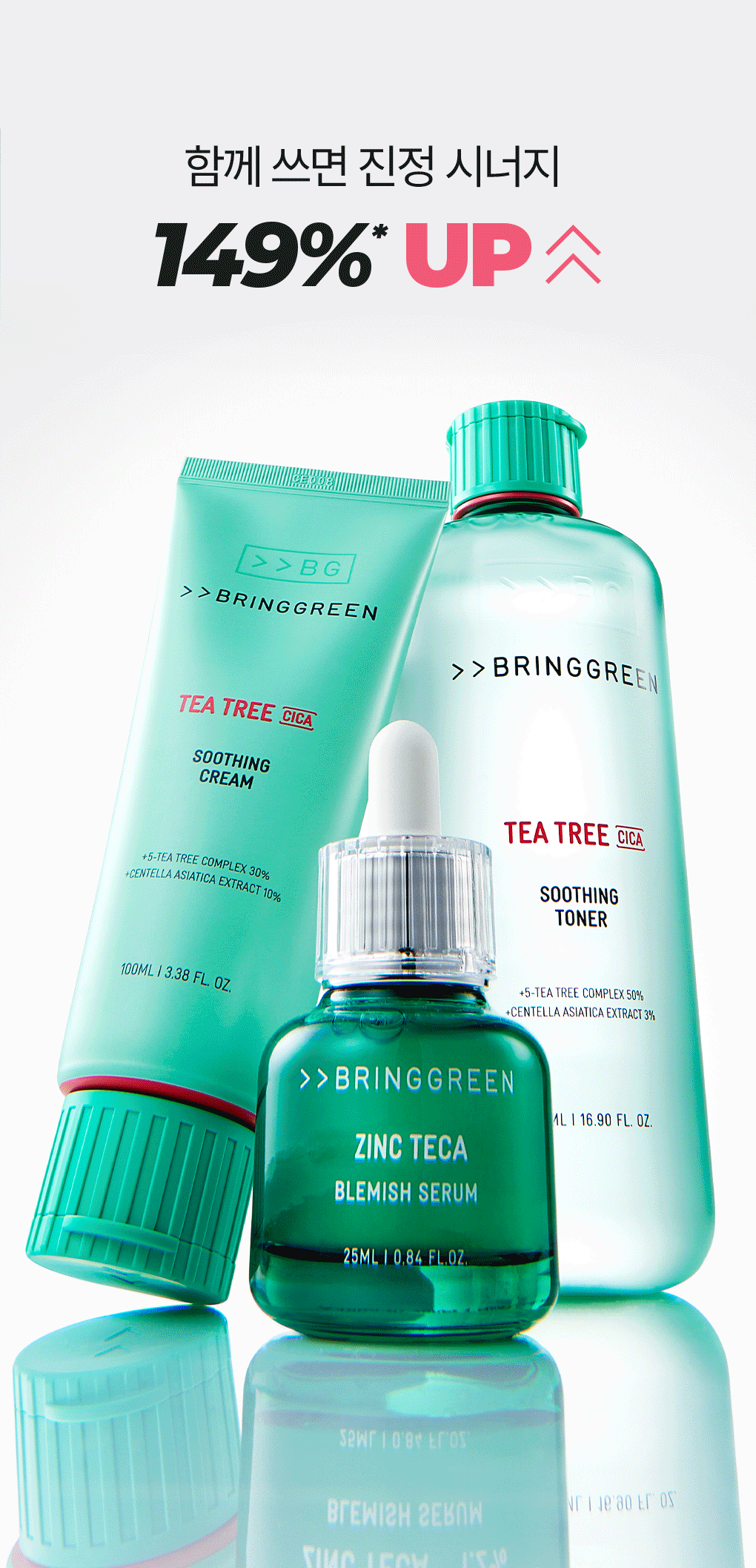BRINGGREEN - Tea Tree Cica Soothing Toner 500ml (+Serum 3ml)