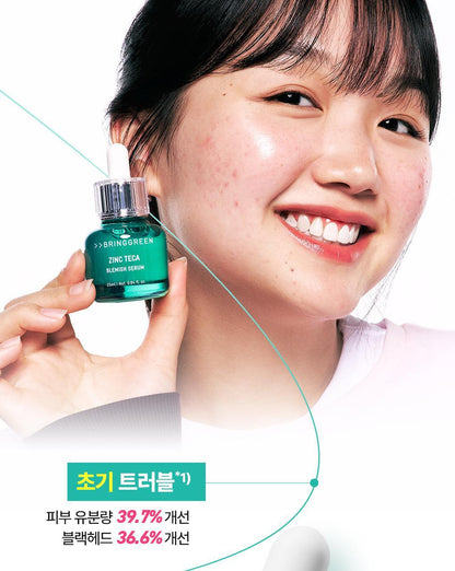 BRINGGREEN X ANKYUNGMANDOO - Zinc TECA Blemish Serum