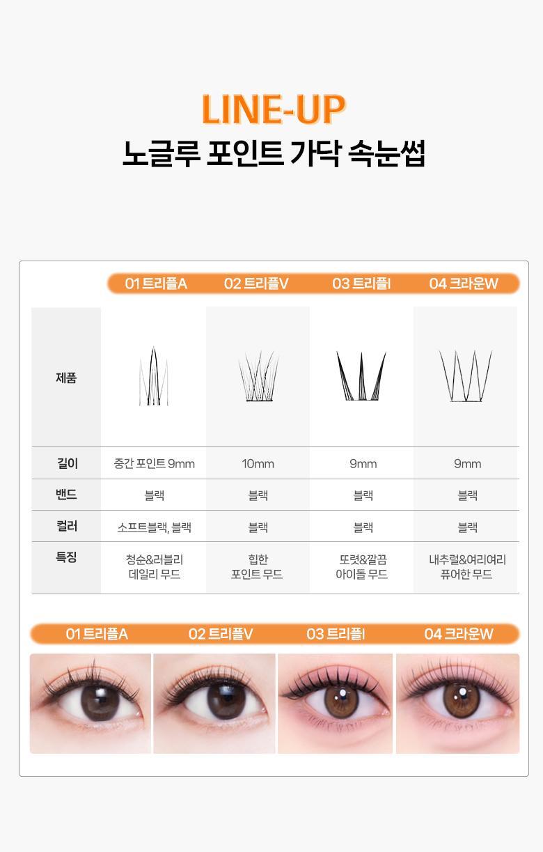 Fillimilli X CHARMMYKITTY - No Glue Point Piece Lashes