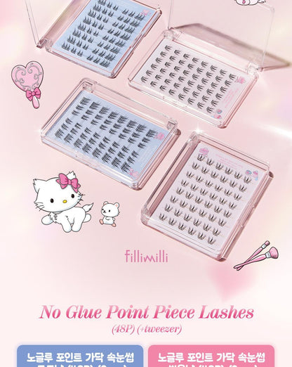 Fillimilli X CHARMMYKITTY - No Glue Point Piece Lashes
