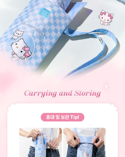 Fillimilli X CHARMMYKITTY - 3 Accessories (Multi Pouch / UV Protection 3-Fold Umbrella / Picnic Mat & Pouch)