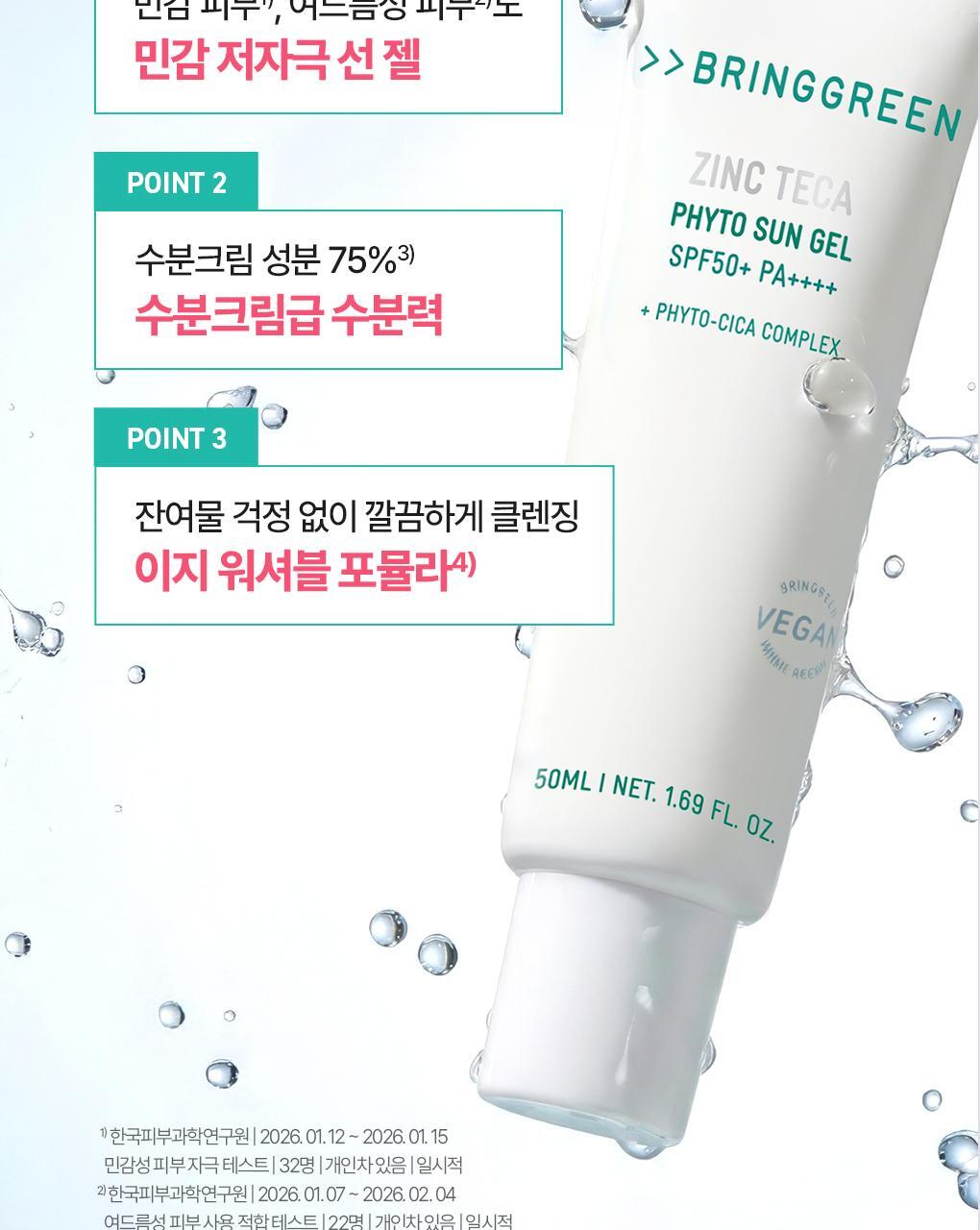 BRINGGREEN X ANKYUNGMANDOO - Zinc TECA Phyto Sun Gel 50ml + 20ml