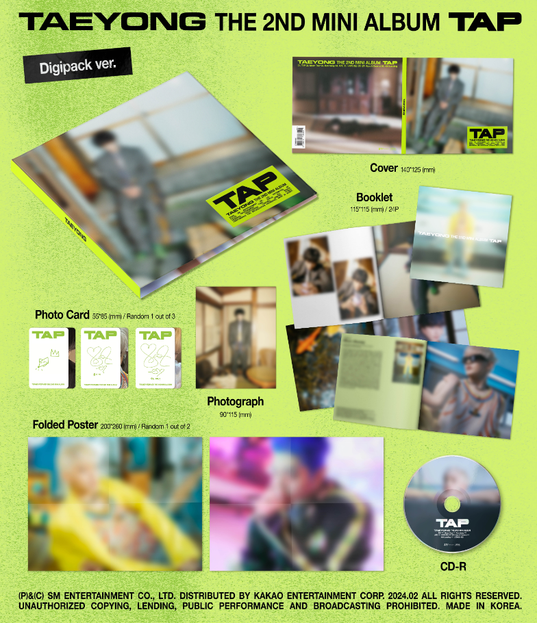 TAEYONG - TAP (2nd Mini Album) Digipack Ver.