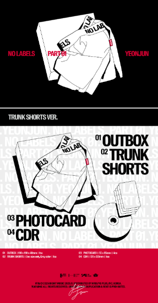 YEONJUN - NO LABELS: PART 01 (Trunk Shorts Ver.) [Pre-Order]