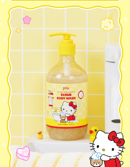 plu X Hello Kitty - Vita-Glow Moisture Radiance Scrub Body Wash + Body Scrub 30g + Sticker