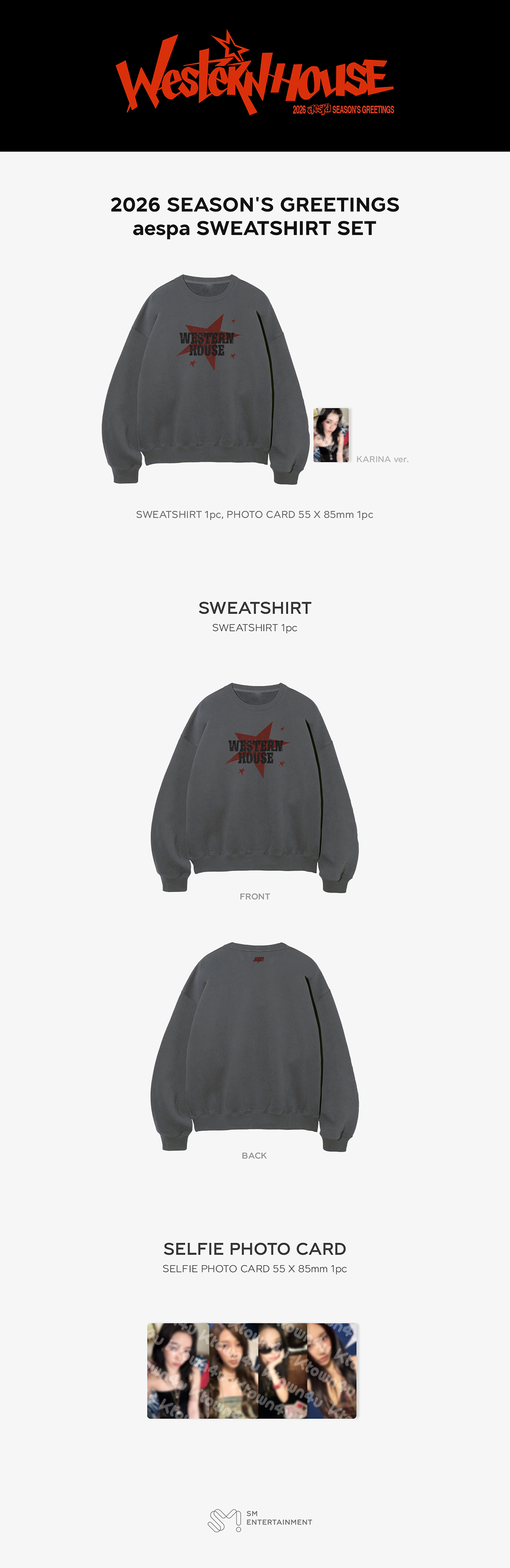 aespa - [2026 SM ARTIST SEASON'S GREETINGS MD] Sweatshirt Set [Pre-Order]