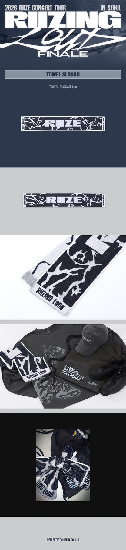 RIIZE - RIIZING LOUD Finale in Seoul Towel Slogan (Pre-Order)