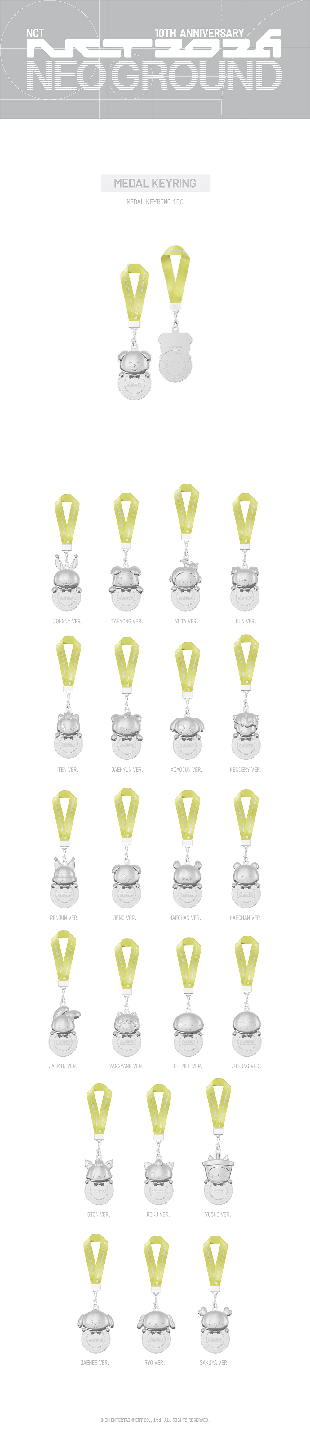 [PRE-ORDER] NCT - Medal Key Ring (NCT 10TH ANNIVERSARY NCT 2026 POP UP : NEO GROUND MD)
