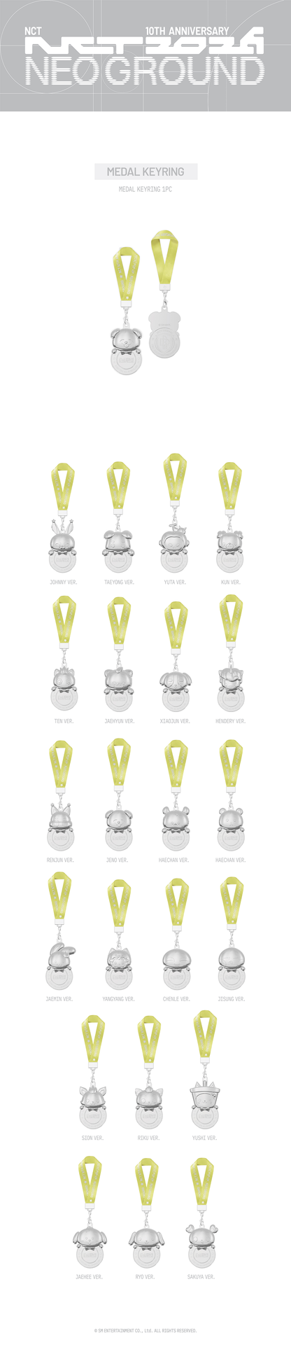 [PRE-ORDER] NCT - Medal Key Ring (NCT 10TH ANNIVERSARY NCT 2026 POP UP : NEO GROUND MD)