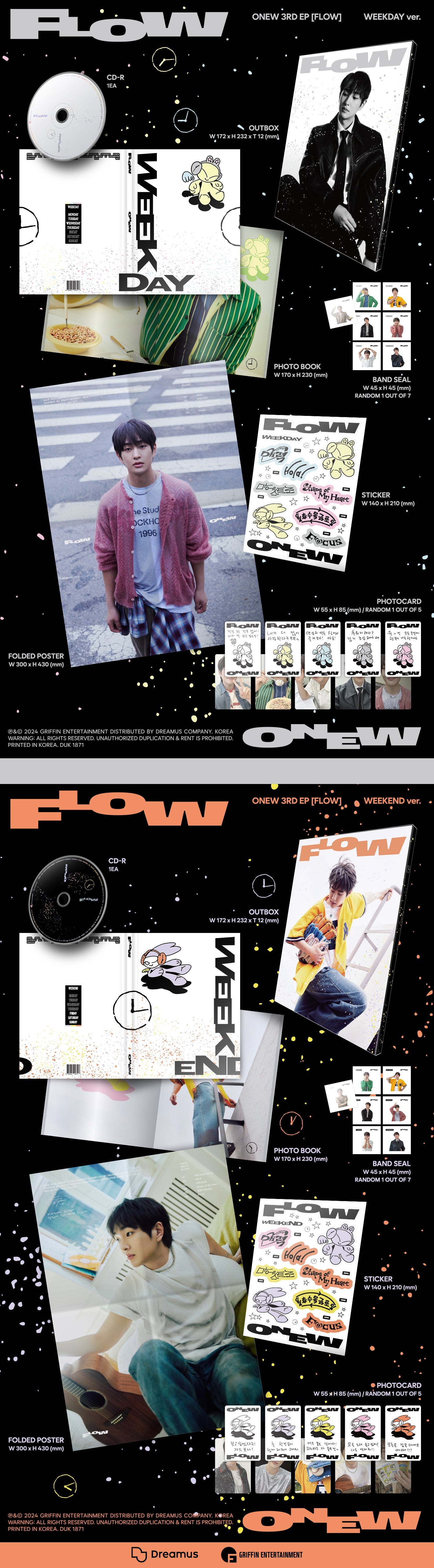 ONEW - FLOW (3rd EP Album) (Random Ver.)