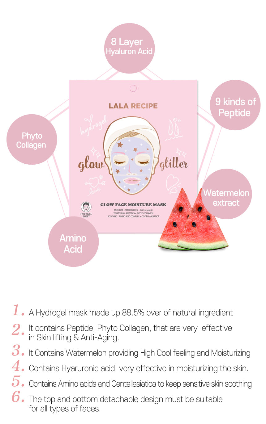 LALARECIPE - Glow Face Moisture Mask