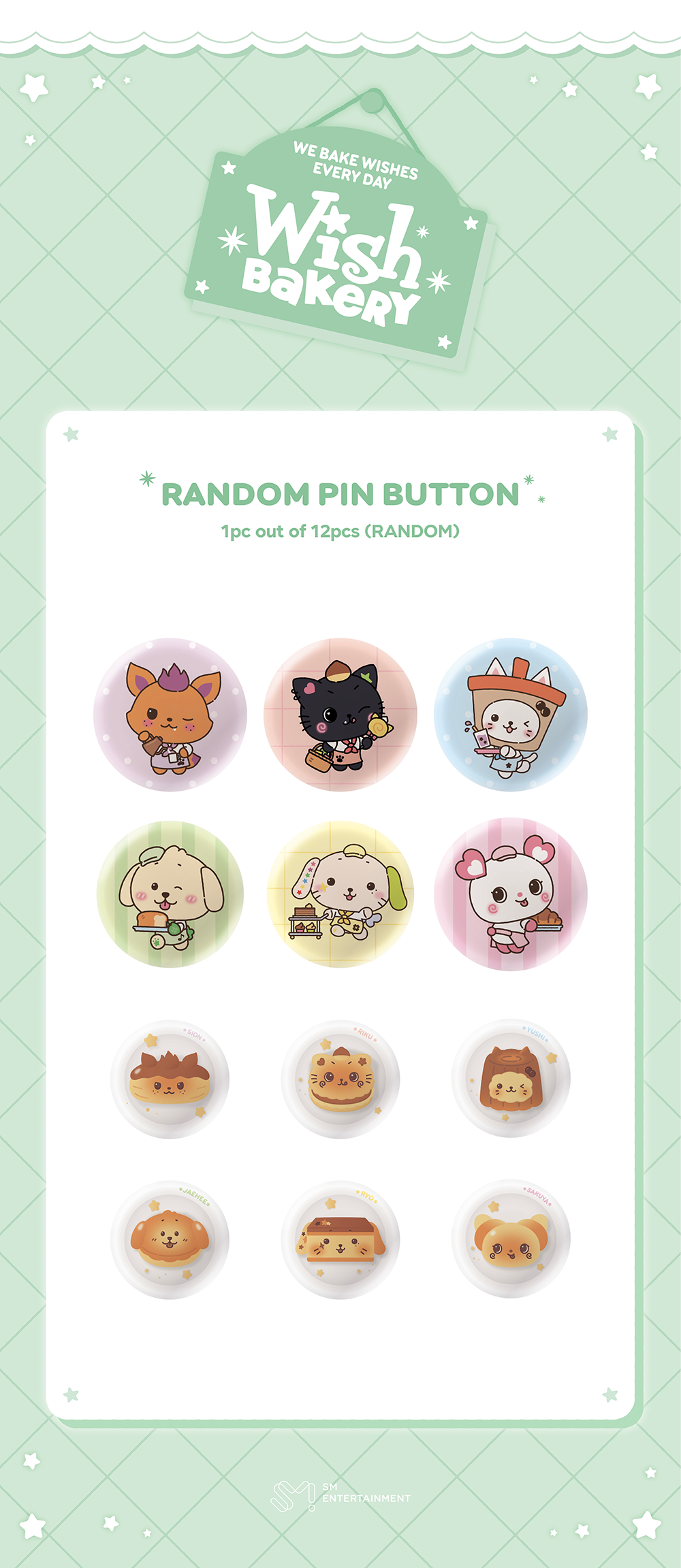NCT WISH - 2026 Pop-Up 'WISH BAKERY' Random Pin Button