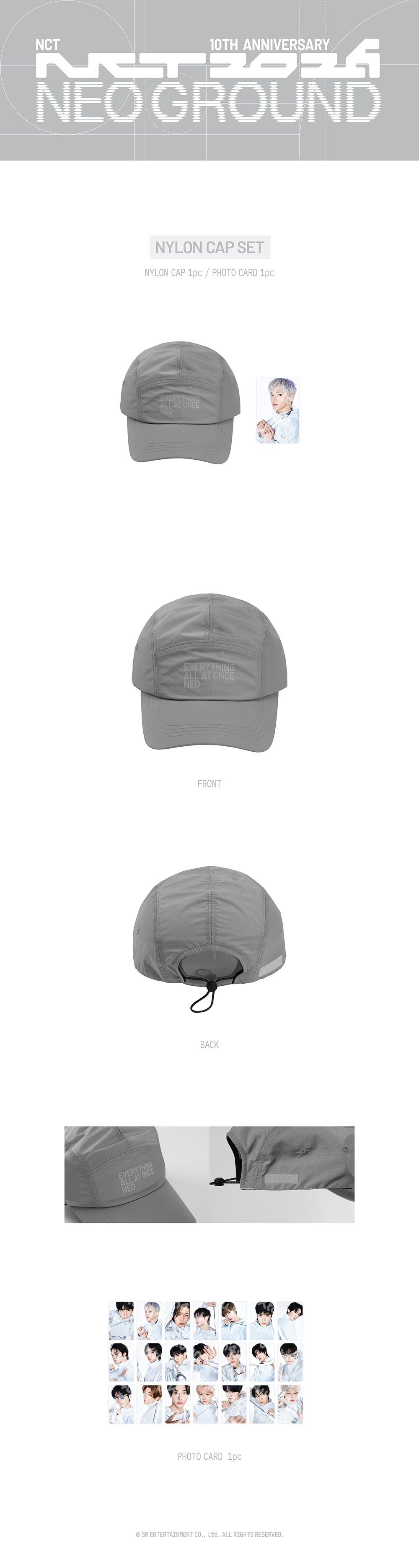 [PRE-ORDER] NCT - Nylon Cap Set (NCT 10TH ANNIVERSARY NCT 2026 POP UP : NEO GROUND MD)