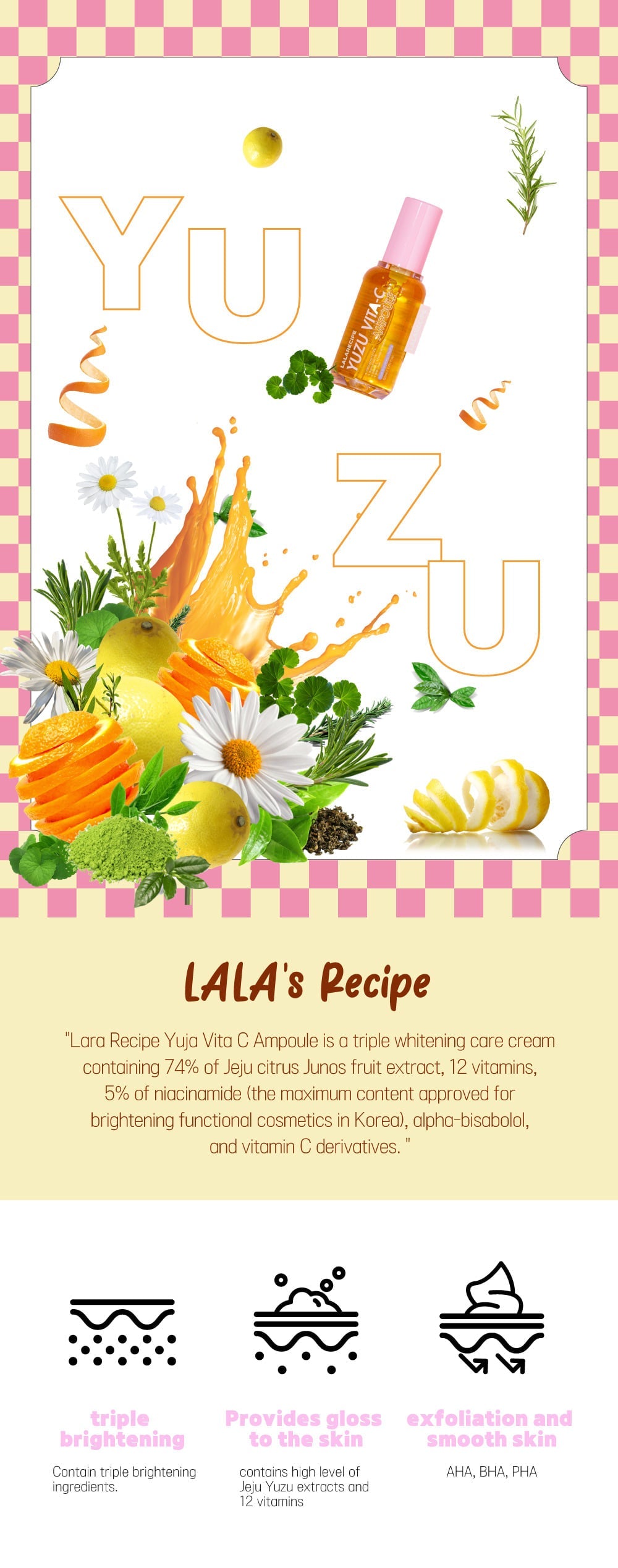LALARECIPE - Yuzu Vita C Ampoule
