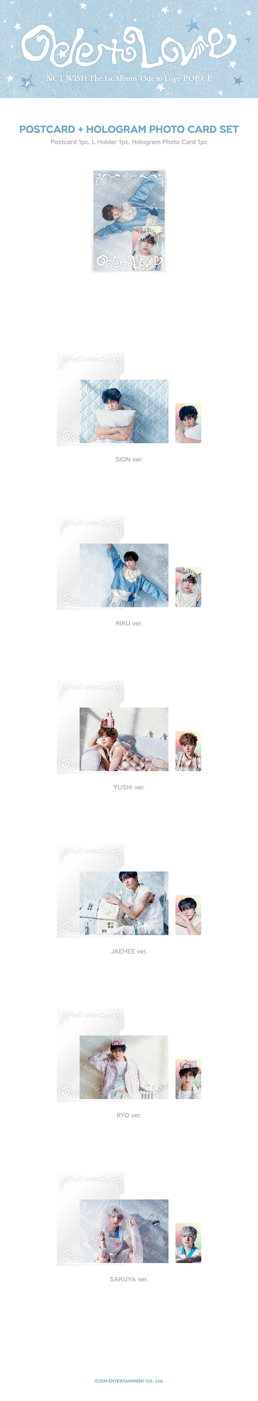 [PRE-ORDER] NCT WISH - Postcard + Hologram Photo Card Set (Ode to Love POP UP MD)