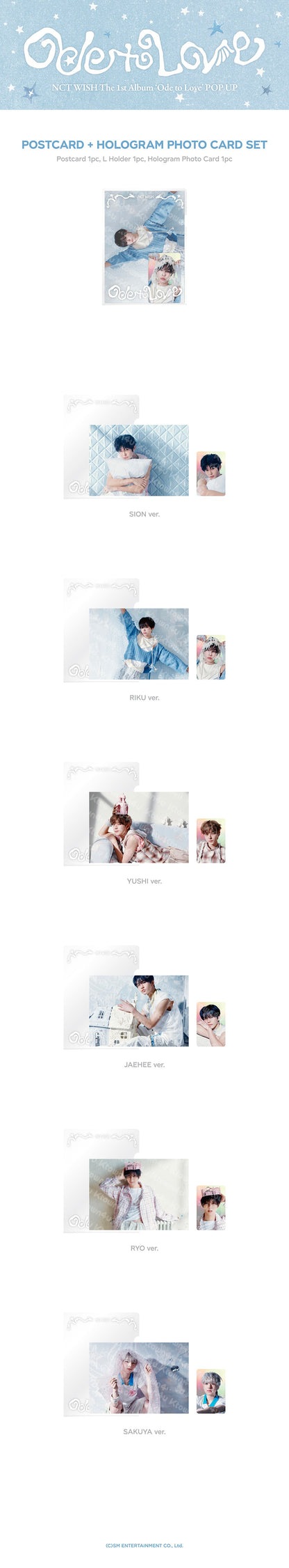 [PRE-ORDER] NCT WISH - Postcard + Hologram Photo Card Set (Ode to Love POP UP MD)